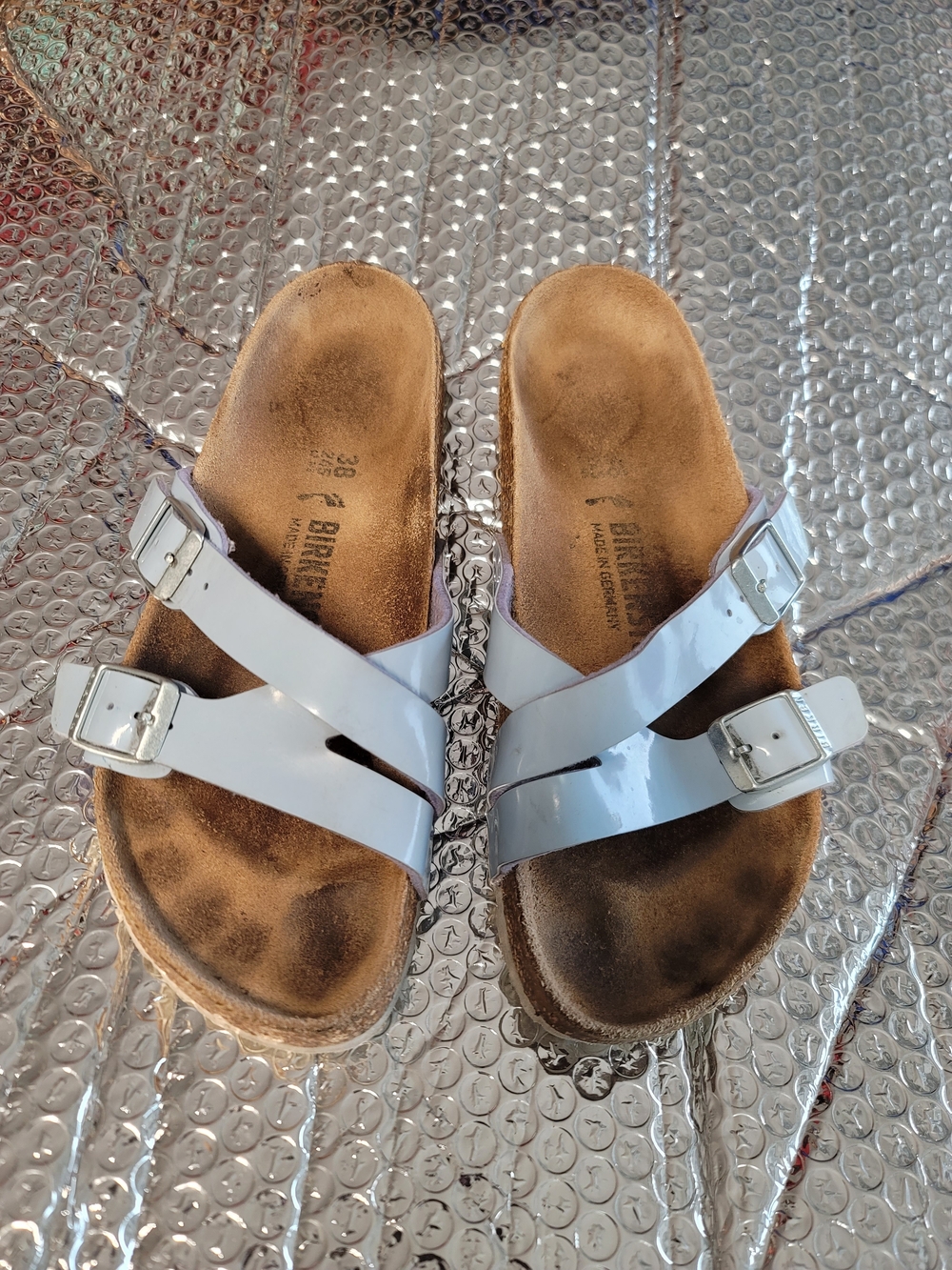 Birkenstock Balance patent dove blue